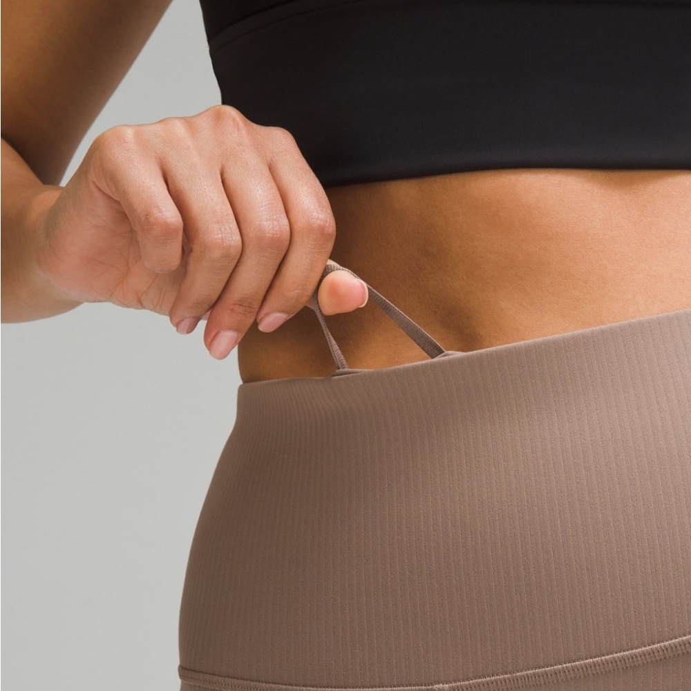 Lululemon Wunder Train Ribbed HR Tight 25” Taupetastic Size 0 NWT - Picture 6 of 6